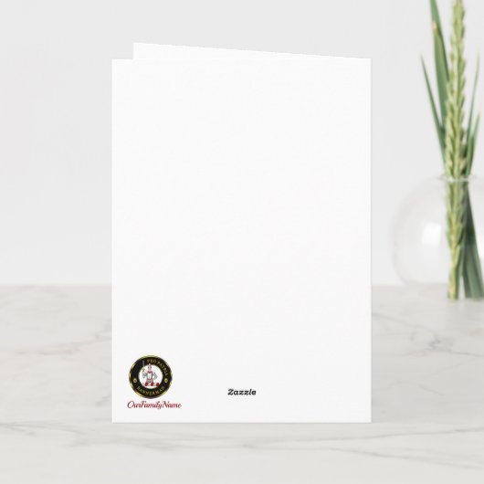 バンナーマンクレスト&タータンチェック付/ロビンパーソナライズされた付 カード (裏面)