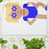 バンニーイヤーズhanukkah キッチンタオル (折り畳み)