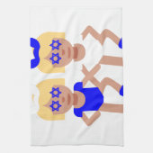 バンニーイヤーズhanukkah キッチンタオル (縦)