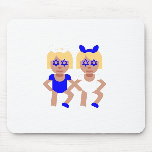 バンニーイヤーズhanukkah マウスパッド (正面)