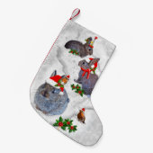 バンニーズクリスマスパーティークリスマスストッキング スモールクリスマスストッキング (正面 (吊り時))