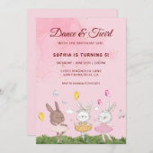 バンニーズダンスアンドトゥウィル誕生日 招待状 (正面/裏面)
