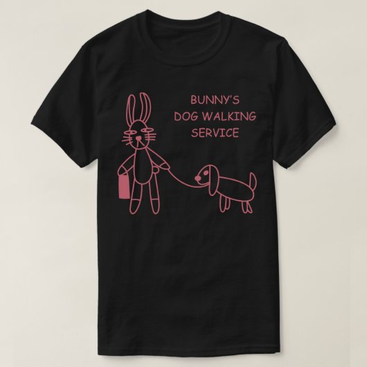 バンニーズドッグ歩くサービス Tシャツ (デザイン正面)
