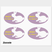 バンニ名タグシールを丸める 楕円形シール (シート)