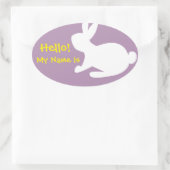 バンニ名タグシールを丸める 楕円形シール (バッグ)