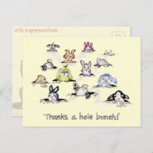 バンニ感謝していー:穴束はがき ポストカード (正面/裏面)