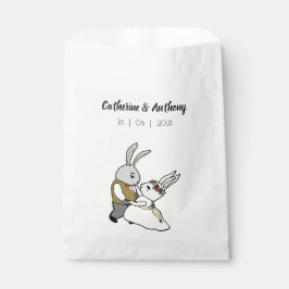 バンニ素朴ーズインラブフォレスト結婚式の引き出物バッグ フェイバーバッグ