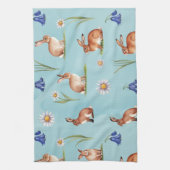 バンニ、ハレス、ブルーベル&デイジー キッチンタオル (縦)