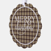 バンノックベンスコティッシュタータンチェッククリスマス オーナメントカード (左)