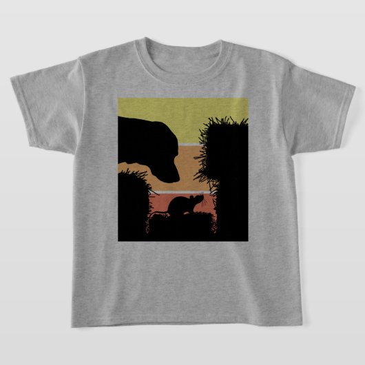 バンハント・ノーズワーク:犬とネズミのにおい探し Tシャツ (レイダウン)