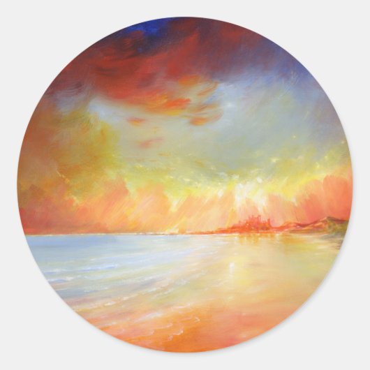 バンバラビーチステッカー ラウンドシール (正面)