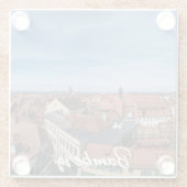 バンバーグの上から旧市街のパノラマの景色 ガラスコースター (裏面)