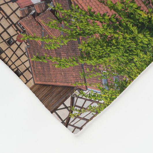 バンバーグの上から旧市街のパノラマの景色 フリースブランケット (角)