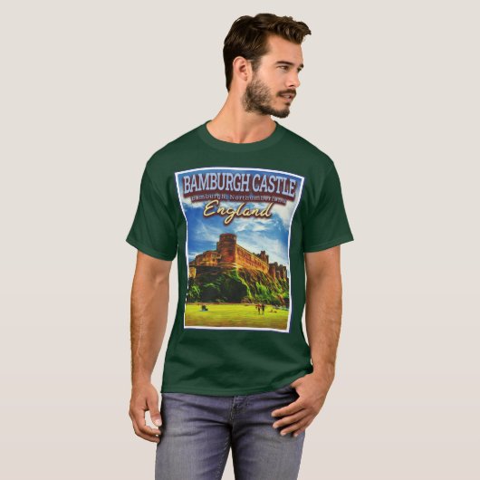バンバーグキャッスル – バンバーグノーサンバーランドイングランド Tシャツ (正面フル)