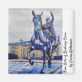 バンバ素晴らしリークロスのレディカラフルオリジナルアート マグネット (正面)