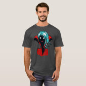バンパイアおもしろいガールキャラクターハロウィーン Tシャツ (正面フル)