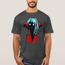 バンパイアおもしろいガールキャラクターハロウィーン Tシャツ