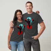 バンパイアおもしろいガールキャラクターハロウィーン Tシャツ (ユニセックス)