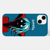 バンパイアおもしろいガールキュートゴシックキャラクターアートネーム Case-Mate iPhoneケース (裏面 (横))