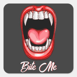 バンパイアおもしろいバイトハロウィーン スクエアシール