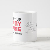 バンパイアおもしろいユーモアモーニングミーム ジャンボコーヒーマグカップ (正面)