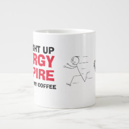 バンパイアおもしろいユーモアモーニングミーム ジャンボコーヒーマグカップ