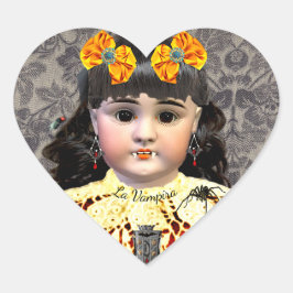 バンパイアかわいらしドールステッカー ハートシール