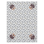 バンパイアこうもりの群れのハロウィーンパターン テーブルクロス (正面)