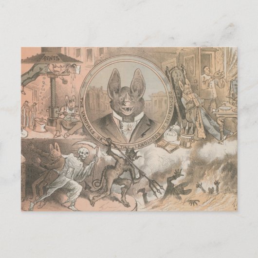 バンパイアこうもりポートレート ポストカード (正面)