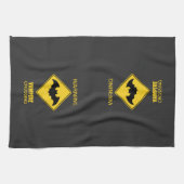 バンパイアこうもり警告ズハロウィーン キッチンタオル (横)