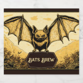 バンパイアこうもり金ゴールド ビールラベル (シングルラベル)