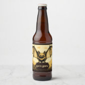 バンパイアこうもり金ゴールド ビールラベル (正面)