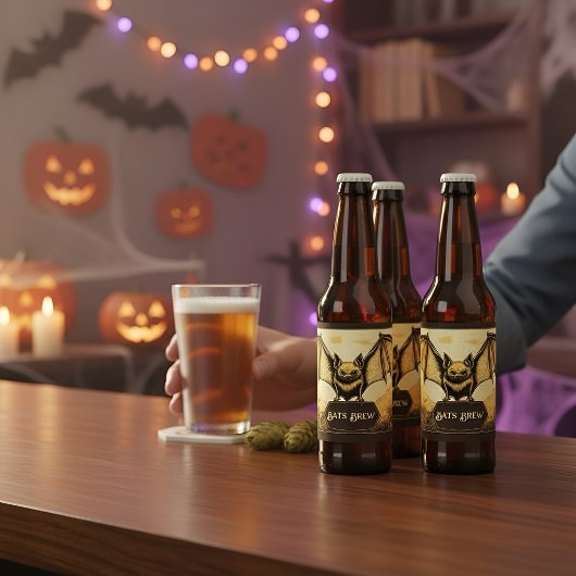 バンパイアこうもり金ゴールド ビールラベル