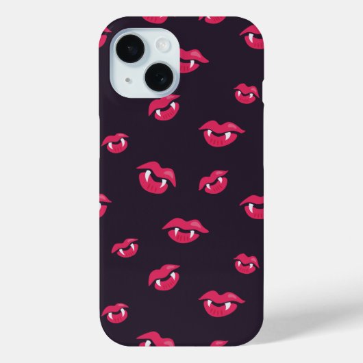 バンパイアカッコいいの唇と牙のパターン Case-Mate iPhoneケース (裏面)