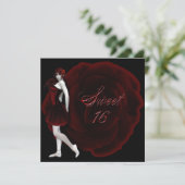 バンパイアガールスウィート16ゴシック誕生日招待状 招待状 (スタンド正面)