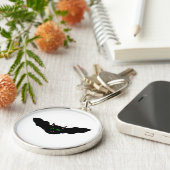 バンパイアキャットフェイスこうもりハロウィンキーチェーン キーホルダー (側面)