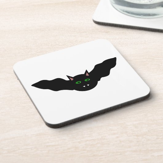 バンパイアキャットフェイスこうもりハロウィンコースター コースター (左側)
