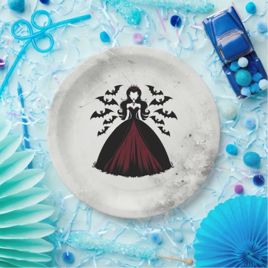 バンパイアクイーンハローウィンパーティ ペーパープレート (パーティー)