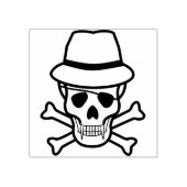 バンパイアスカルイラストレーションアートスタンプ ラバースタンプ (インプリント)