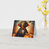 バンパイアダックシュンドハロウィーン カード (黄色い花)