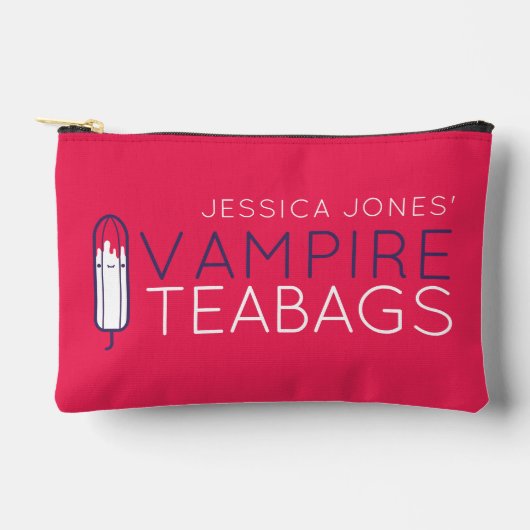 バンパイアティーバグピンクおもしろいの名前期間 アクセサリーポーチ (正面)
