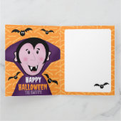 バンパイアドラキュラこうもりキッズキュートハッピーハローウィン カード (内部)