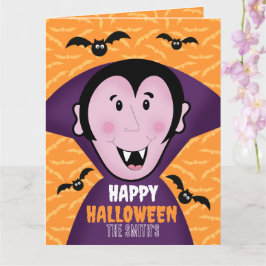 バンパイアドラキュラこうもりキッズキュートハッピーハローウィン カード