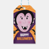 バンパイアドラキュラこうもりキッズキュートハッピーハローウィン ギフトタグ (裏面)