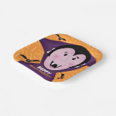 バンパイアドラキュラこうもりキッズキュートハッピーハローウィン ペーパープレート (傾斜あり)