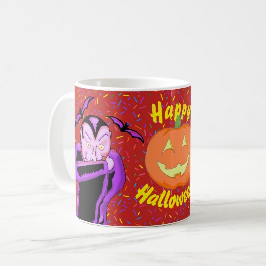 バンパイアハロウィンマグ コーヒーマグカップ (正面左)