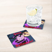 バンパイアハロウィーンコースター スクエアペーパーコースター (インサイチュ)