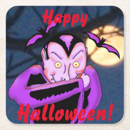 バンパイアハロウィーンコースター スクエアペーパーコースター