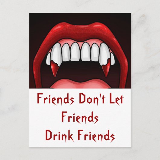 バンパイアハロウィーン歯 ポストカード (正面)