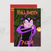 バンパイアハローウィンパーティ招待状 招待状 (正面/裏面)